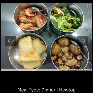 Dinner Tingkat (20 Days, 3 Dishes + Soup OR 4 Dishes)