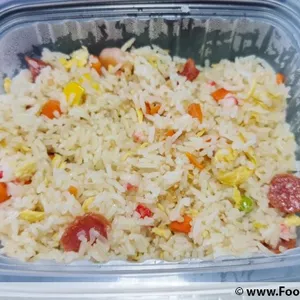 Fragrant Garlic Fried Rice with Double Seafood 蒜香海鲜炒饭