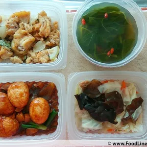 Lunch Tingkat (20 Days, 3 Dishes + Soup OR 4 Dishes)