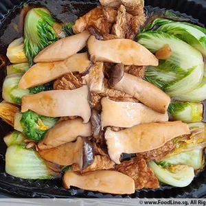 Baby Cabbage with King Mushroom & Bean Sheet 鲜鲍菇豆根娃娃菜