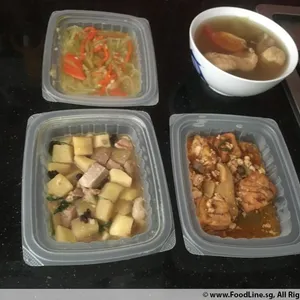 Dinner Tingkat (20 Days, 3 Dishes + Soup OR 4 Dishes) (1 pax only)