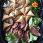 Smoked Duck Breast & Curry Samosa