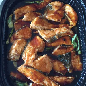 Baked Salmon w Teriyaki Sauce