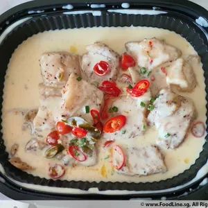 Lemongrass Cream Baked Fish<i>with roasted cherry tomatoes</i>