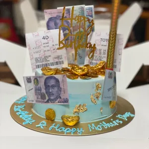 4D Money Pulling Cake (Size: 8" - Approx. 10-15 pax (1 kg)) (Flavour: Chocolate)
