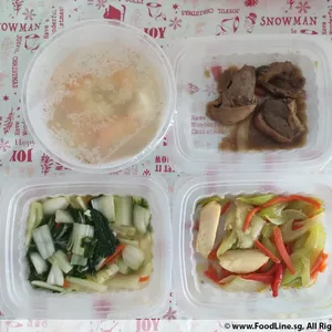 Lunch/Dinner Tingkat (5 Days, 3 Dishes + Soup OR 4 Dishes)