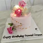 Crystal Glass with Fresh Florals (Flavour: Rose Lychee) (Size: 6" (8 - 10 pax))