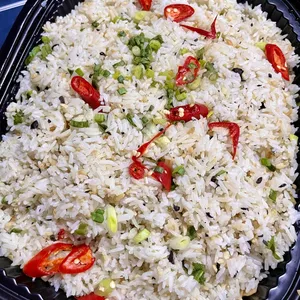 Black Olive Fried Rice (V) <i> with fried garlic and parsley</i>