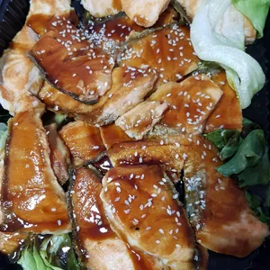 Baked Salmon w Teriyaki Sauce