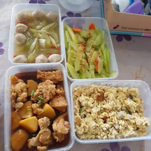 Tingkat - 3 Dishes + 1 soup/ 4 Dishes  (20 days)