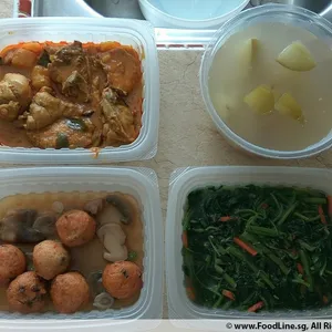 Lunch Tingkat (20 Days, 3 Dishes + Soup OR 4 Dishes)