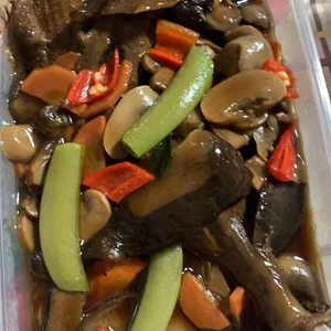 香菇烩扒鸭 Braised Duck w/ Mushroom