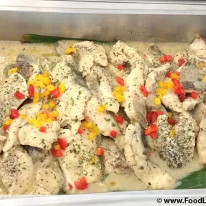Baked Snapper Fillet w Herb & Butter Sauce