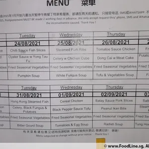 Lunch/Dinner Tingkat (5 Days, 3 Dishes + Soup OR 4 Dishes)