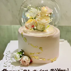 Crystal Glass with Fresh Florals (Flavour: Rose Lychee) (Size: 6" (8 - 10 pax))