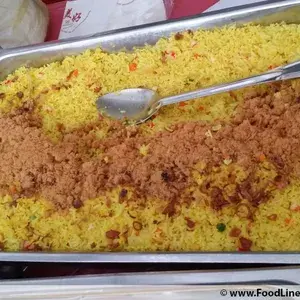 1a. 心满意足: Thai Style Pineapple Rice w/Shrimp (泰式虾仁黄梨炒饭)