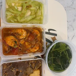Tingkat - 3 Dishes + 1 soup/ 4 Dishes  (20 days)(Lunch)