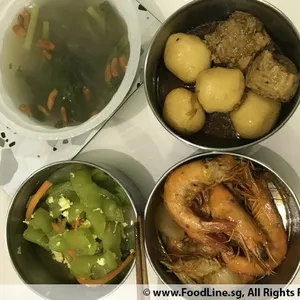 Dinner Tingkat (20 Days, 3 Dishes + Soup OR 4 Dishes)