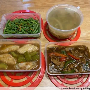 Tingkat - 3 Dishes + 1 soup/ 4 Dishes  (20 days)(Dinner)