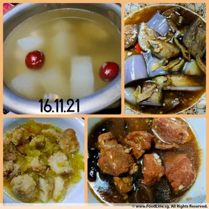 Tingkat - 3 Dishes + 1 soup/ 4 Dishes  (20 days)(Dinner)