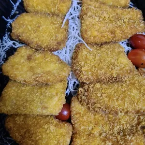 Panko Crusted Fish Fillet with Wasabi & Seaweed Dip