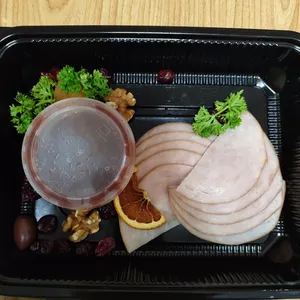 Tangy Honey Glazed Chicken Ham Platter with Cranberry Compote