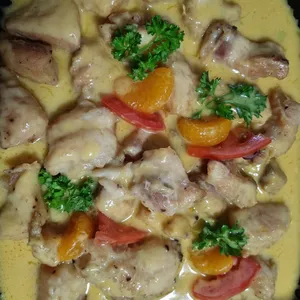 Grilled Fish Fillet with Orange Saffron Cream