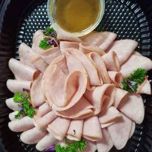 Turkey Christmas Ham with Pineapple Glaze Sauce