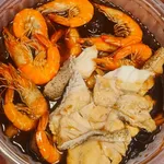 Braised Abalone, Sea Cucumber, Red Grouper Fillet, Prawn, Scallop & Mushroom
