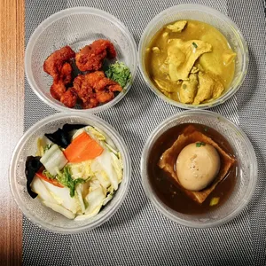 Tingkat - 3 Dishes + 1 soup/ 4 Dishes  (20 days)(Lunch)