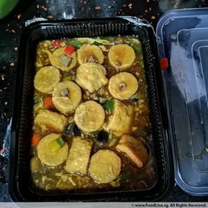 (P5)(CNY) Braised Egg Tofu with Smoked Duck in Garlic Seafood Sauce	熏鸭蒜香汁焖豆腐