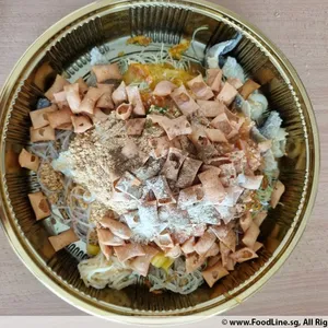 Amici Salmon Yu Sheng<br>
<i>Tea Smoked Norwegian Salmon, Jack's Fruit, Longan, Pomegranate, Crispy Fish Skin and Condiments</i>