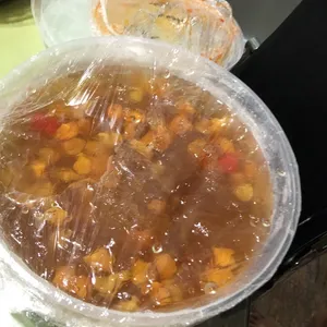 Chilled Sea Coconut with Fruit Cocktail