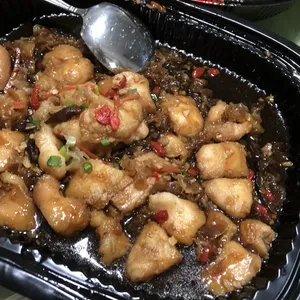 Steamed Fish Fillet with White Fungus, Mushroom & Preserved Vegetable