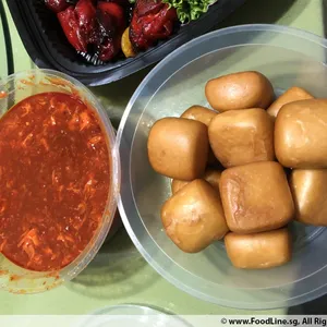 Deep Fried Mantou with Chilli Grab Sauce
