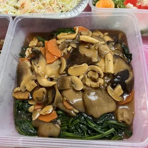 鲍鱼菇菠菜                      Spinach w/Abalone Mushroom