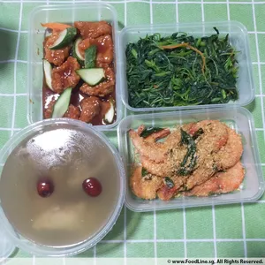 Tingkat - 3 Dishes + 1 soup/ 4 Dishes  (20 days)(Dinner)