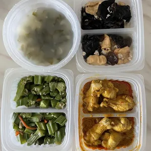 Lunch/Dinner Tingkat (10 Days, 3 Dishes + Soup OR 4 Dishes)