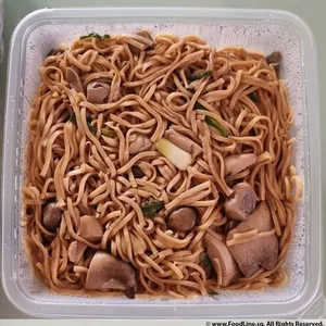 Braised Ee Fu Noodle with Straw Mushrooms