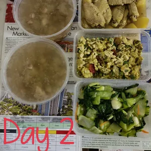 Trial Tingkat - 3 Dishes + 1 soup/ 4 Dishes (5 days)(Dinner)