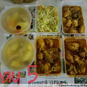Trial Tingkat - 3 Dishes + 1 soup/ 4 Dishes (5 days)(Dinner)