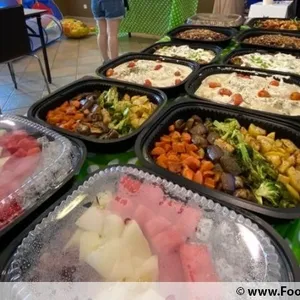 Fresh Fruit Platter (Vegan)<br>
<i>a medley of dragonfruit, honeydew, watermelon and grapes sealed in a parcel</i>