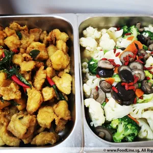 Assorted Vegetables (Cauliflower, Broccoli with Mushroom) 斋香菇西兰花,芥兰花