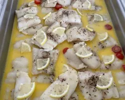 Oven Baked Dory in Lemon Dill Sauce | Customer Photo | Fusion Spoon Catering Services