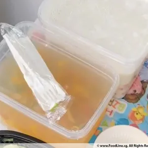 Chilled Ai Yu Jelly with Fruit Cocktail
