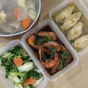 Tingkat - 3 Dishes + 1 soup/ 4 Dishes  (20 days)(Dinner)
