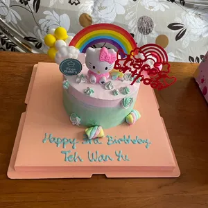 Hello Kitty Cake (Size: 6" - Approx. 6-8 pax (0.5 kg)) (Flavour: Chocolate Cookies & Cream)