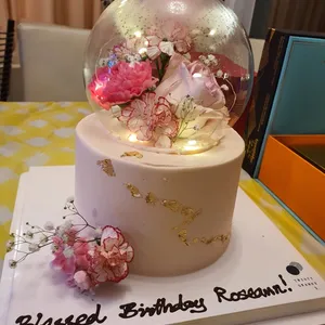 Crystal Glass with Fresh Florals (Size: 6" (8 TO 10 PAX)) (Flavour: Earl Grey Lavender)