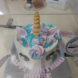 Unicorn Buttercream Cake (Size: 6" (Classic Flavour) (For 6-8 Pax)) (Flavour: Fudgy Chocolate (most popular!)) (Add-on Desserts: None) (Add-on Balloons: None)
