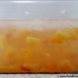 Chilled Ai Yu Jelly with Fruit Cocktail